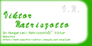 viktor matriszotto business card